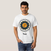 Spiritueel Mandala Yoga Om Symbol Blue Gepersonali T-shirt (Voorkant volledig)