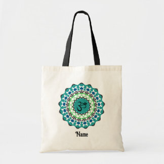Spiritueel Mandala Yoga Om Symbol Blue Gepersonali Tote Bag