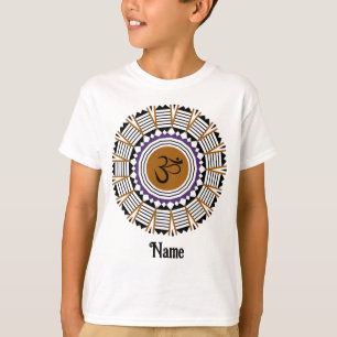 Spiritueel Mandala Yoga Om Symbol Paars Gepersonal T-shirt
