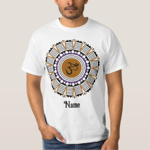 Spiritueel Mandala Yoga Om Symbol Paars Gepersonal T-shirt