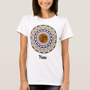 Spiritueel Mandala Yoga Om Symbol Paars Gepersonal T-shirt
