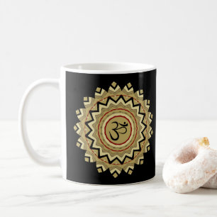 Spiritueel Mandala Yoga Om Symbol Retro Geometric Koffiemok