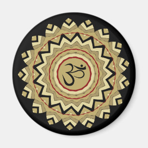 Spiritueel Mandala Yoga Om Symbol Retro Geometric Magneet