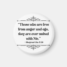 Spiritueel minimalistisch citaat van Bhagavad Gita Magneet