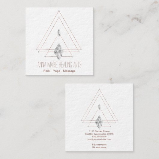 Spiritueel New age en metafysisch Vierkante Visitekaartje (Voorkant / Achterkant)
