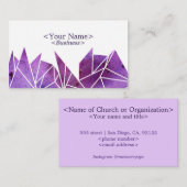 Spiritueel Paars driehoeksdriehoek visitekaartje (Voorkant / Achterkant)