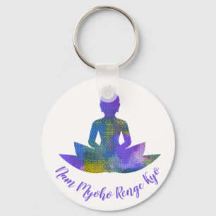 Spiritueel pastolfwerk Halftone Lotus Yoga Nam Sleutelhanger