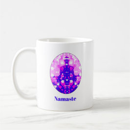 Spiritueel roze vergadering Yoga Pose Namaste Koffiemok