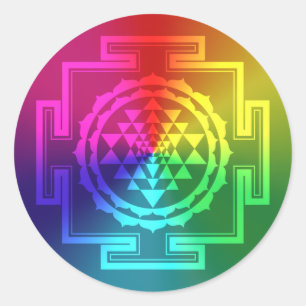 Spiritueel Sri Lanka - Regenboog Ronde Sticker