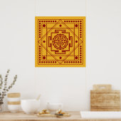 Spiritueel Sri Yantra Poster (Keuken)