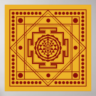 Spiritueel Sri Yantra Poster