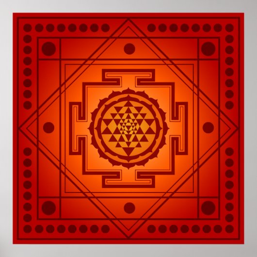Spiritueel Sri Yantra Poster (Voorkant)