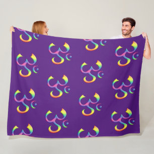 Spiritueel Symbool - Boeddhistisch teken OM of AUM Fleece Deken