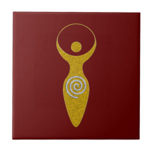 Spiritueel Symbool - Godin Van Aarde Gaya 1 Hals T Tegeltje