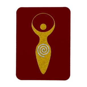 Spiritueel symbool - godin van Earth Gaya 1 Flamel Magneet