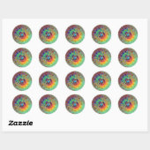 Spiritueel Tyedye Ronde Sticker (Vel)