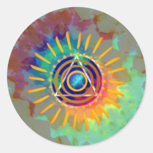 Spiritueel Tyedye Ronde Sticker
