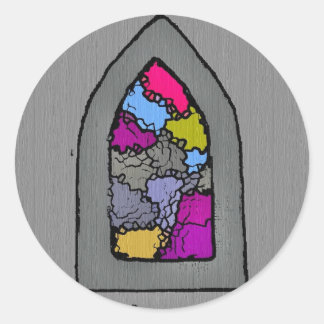 Spiritueel venster II Ronde Sticker