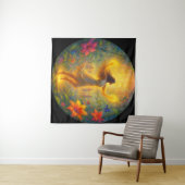 Spiritueel Wandkleed – Vrouw in Licht en Beweging (In Situ (horizontaal))