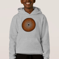Spirituel Orange Noir Mandala Géométrique Oriental