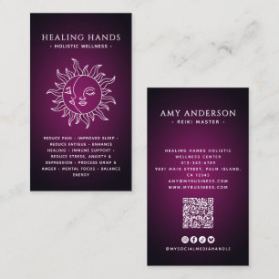Spirituele/Alternatieve Wellness Zon & Moon Healer Visitekaartje