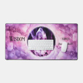 Spirituele Amethist Crystal Geode Foto Bureaumat (Keyboard & Muis)