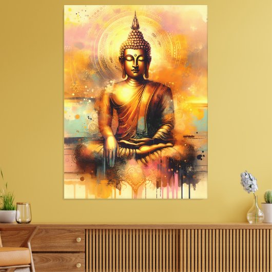 Spirituele Boeddha Canvas Afdruk (Insitu (Woonkamer))