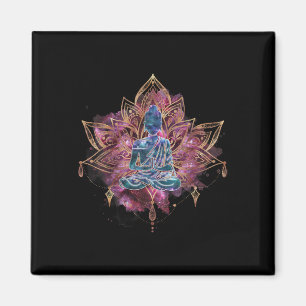 Spirituele Boeddha in Lotusbloem Magische Meditati Magneet