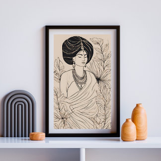Spirituele Boho Vrouw Print