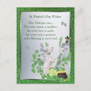 Spirituele boodschap voor Westie Puppy 2 St. Patty Briefkaart