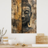 Spirituele Buddha Canvas Print voor Tranquil Home (Keuken)