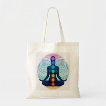 Spirituele chakra ontwerp canvas tas