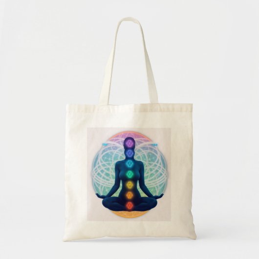 Spirituele chakra ontwerp canvas tas (Voorkant)
