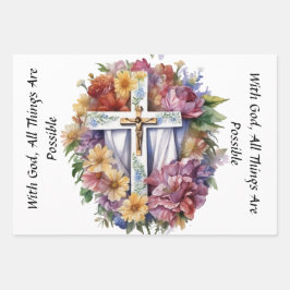 Spirituele Christelijke symbolen voor comfort Inpakpapier Vel