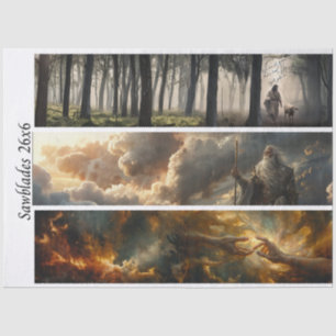 Spirituele decoupage reis 26x6 handzagen tissuepapier