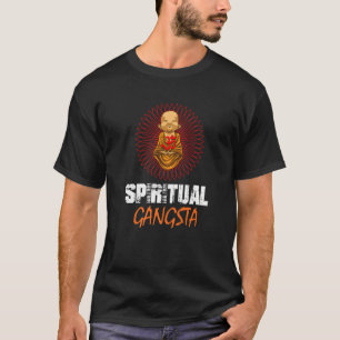 Spirituele Gangsta baby buddha yogalotus bloesem T-shirt