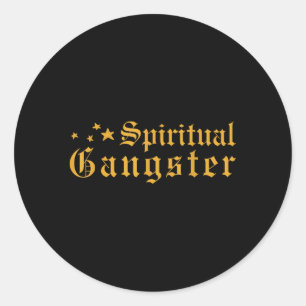 Spirituele gangster spiritualiteit thema ronde sticker