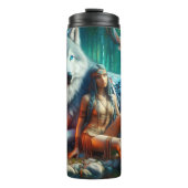 Spirituele Gids, Vrouw, Bos Sereniteit. Thermosbeker (Voorkant)