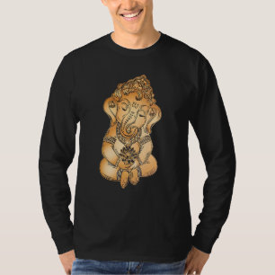 Spirituele Hindu God Ganesha Meditation Yoga T-shirt
