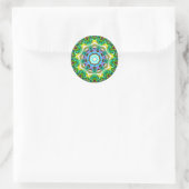 Spirituele Iridescent Paua Shell Fractal Ronde Sticker (Tas)