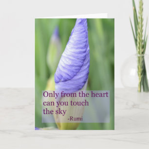 Spirituele Iris Inspirerend Rumi Quote-kaart Kaart