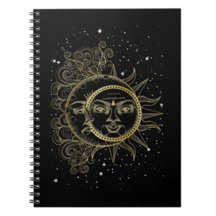 Spirituele Maan Zon Luna Esthetische Sterren Notitieboek