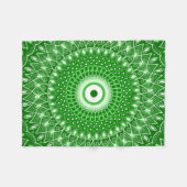 Spirituele moderne geometrische elegante groene ma fleece deken (Voorkant (Horizontaal))