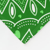 Spirituele moderne geometrische elegante groene ma fleece deken (Hoek)