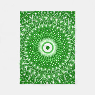 Spirituele moderne geometrische elegante groene ma fleece deken