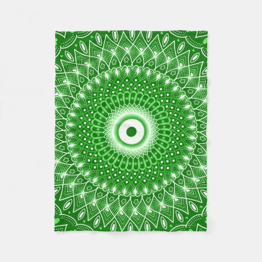 Spirituele moderne geometrische elegante groene ma fleece deken (Voorkant)