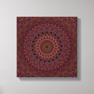 Spirituele Nachttuin Mandala Canvas Afdruk