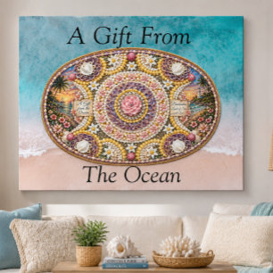 Spirituele Nautilus Oceaan Godin Kunst Canvas Afdruk