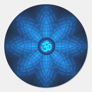 Spirituele Om Mantra Ronde Sticker