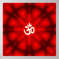 Spirituele Om op Mandala Achtergrond